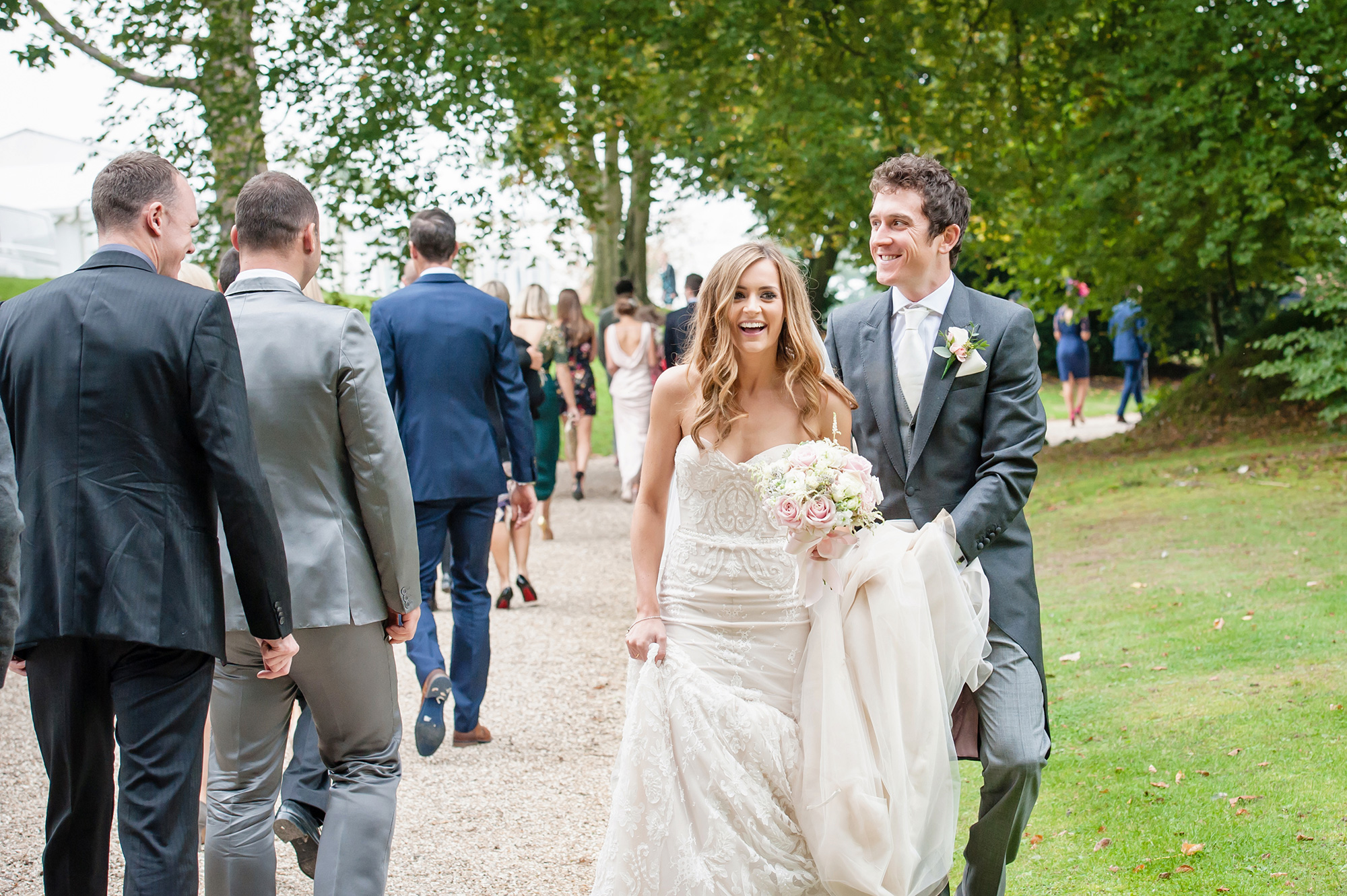 Sara and Geraint on their wedding day